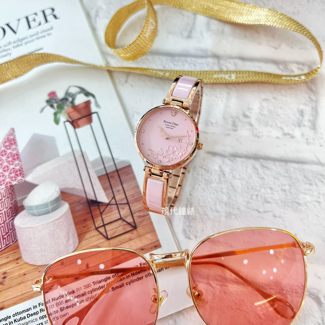 【Roven Dino羅梵迪諾】高質感時尚陶瓷女錶 RD6091P-358 30mm  現代鐘錶