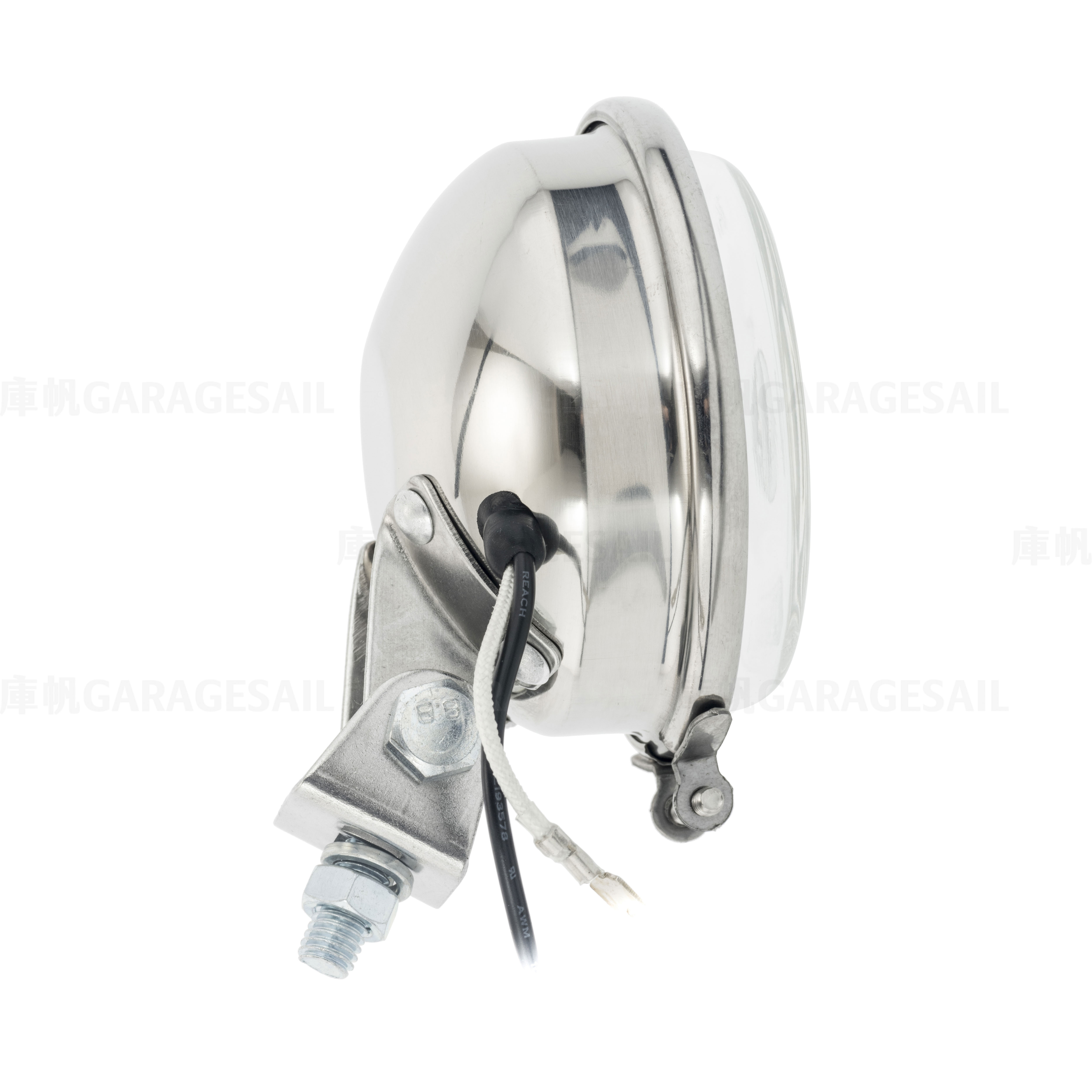 3吋圓 薄型 下鎖式 大燈 拋光銀