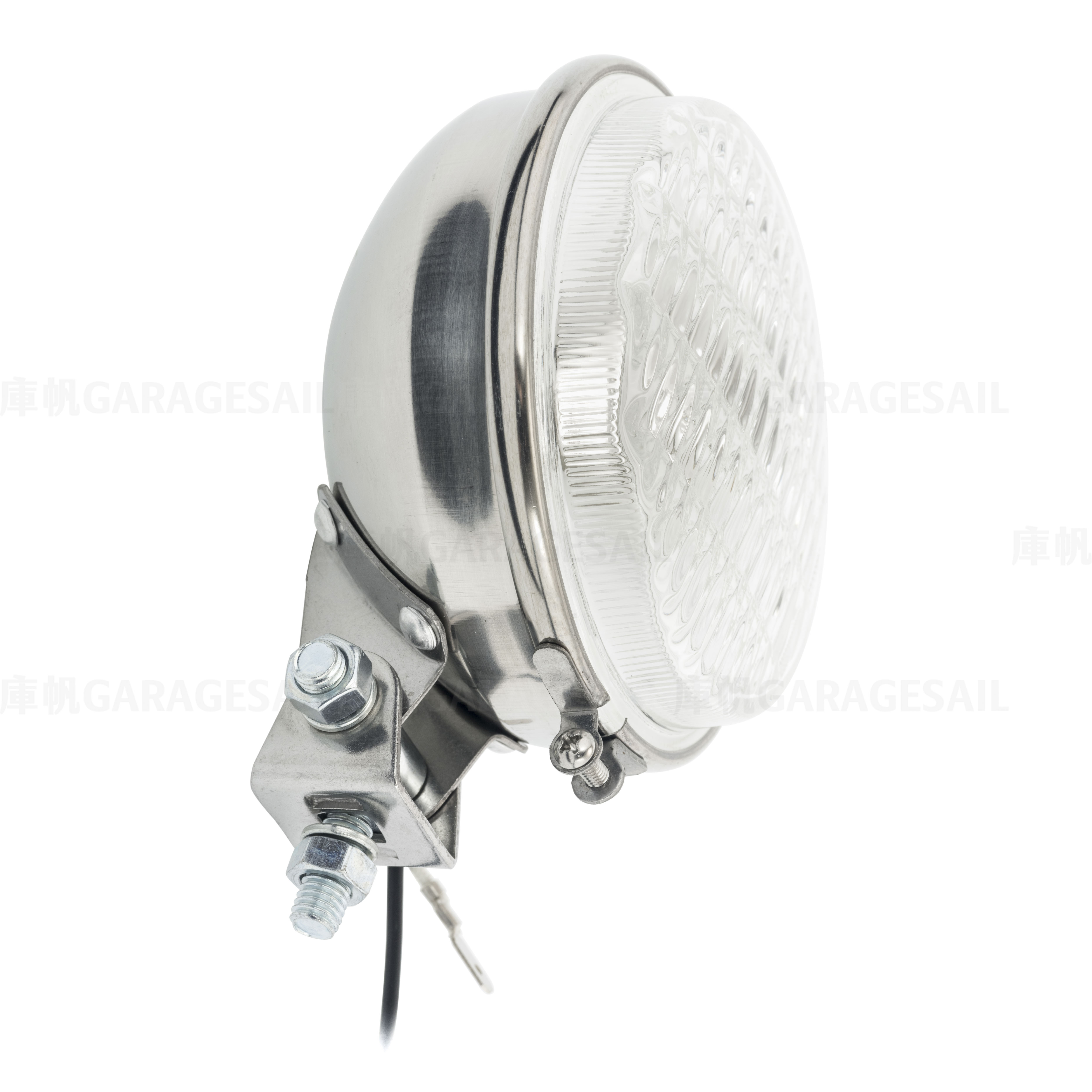 4吋圓 薄型 下鎖式 大燈 拋光銀