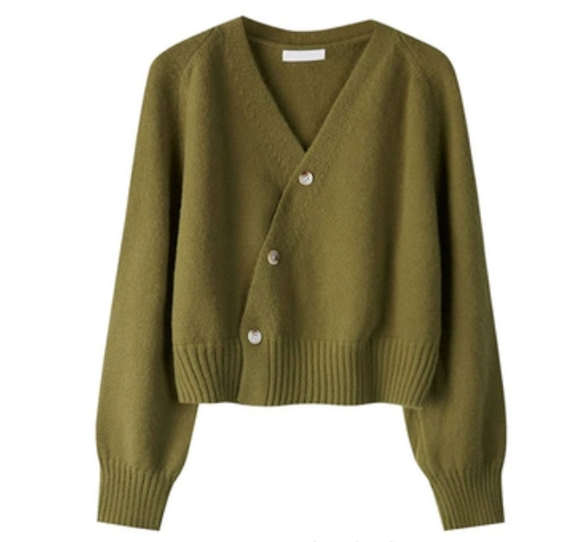 v-neck petite knitted cardigan jacket