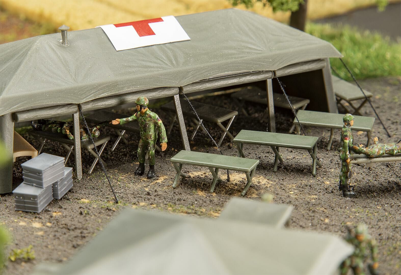 Faller 144071 HO規 12 Camp beds 軍營病床 套件