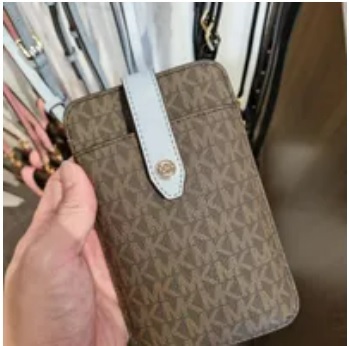 [S] MICHAEL KORS 35R3GTVC2B JET SET TRAVEL PHONE XBDY W CARD HOLDER,PALE BLUE, 196163998602 (SMK640)