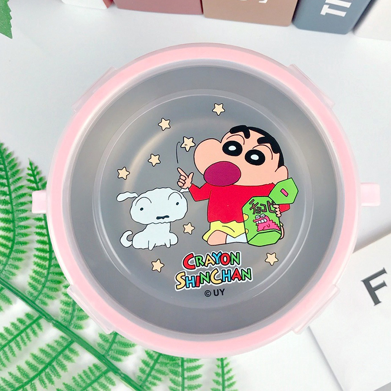 蠟筆小新 𝗖𝗿𝗮𝘆𝗼𝗻 𝗦𝗵𝗶𝗻𝗰𝗵𝗮𝗻｜不鏽鋼雙耳隔熱餐碗 兒童碗