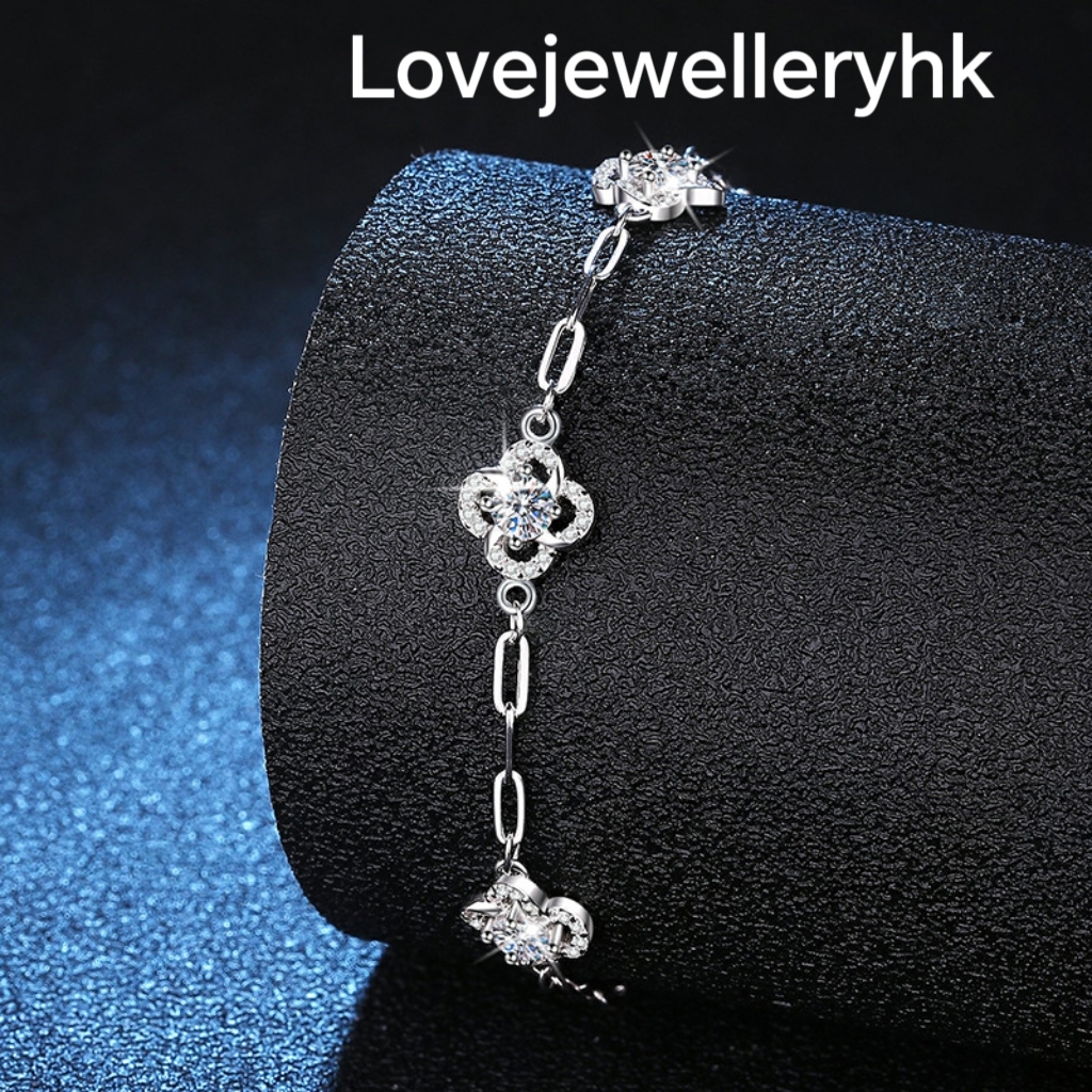 四葉草莫桑鑽手鍊   B06C025