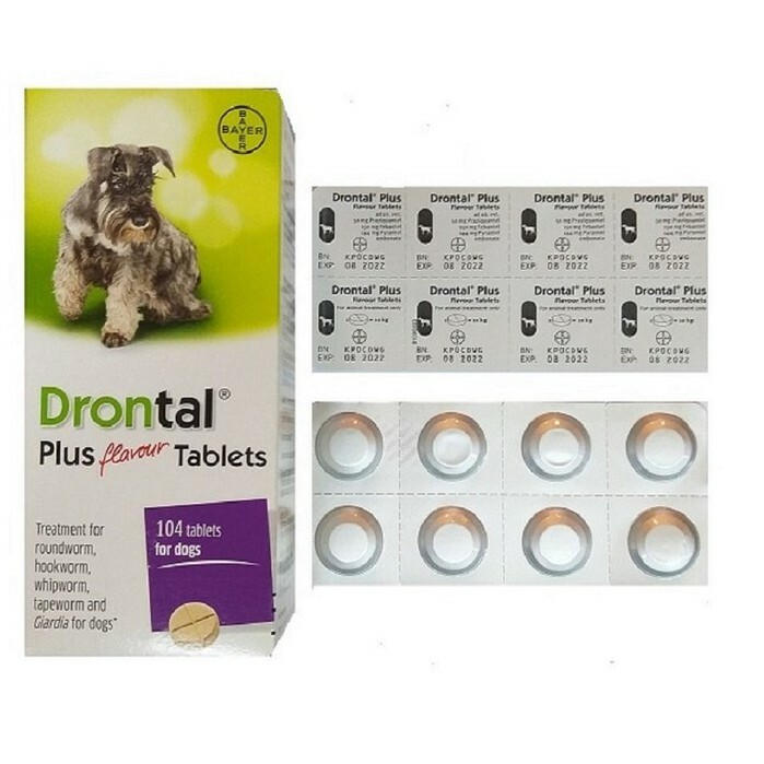 Drontal plus flavour bone clearance shaped tablets