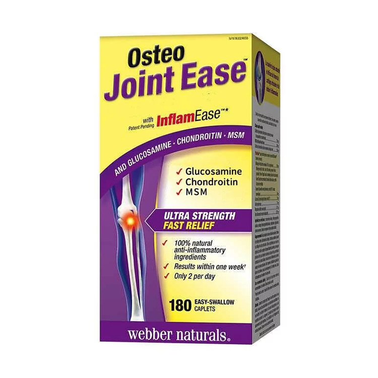 Webber Naturals Osteo Joint Ease Glucosamine 9 in 1 ,180 Caplets  [EXP  : 08/2029]