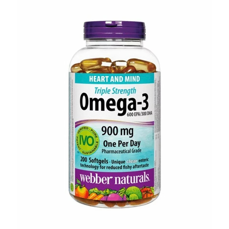 Webber Naturals Omega 3 900mg , 200 Softgels [EXP：05/2029]