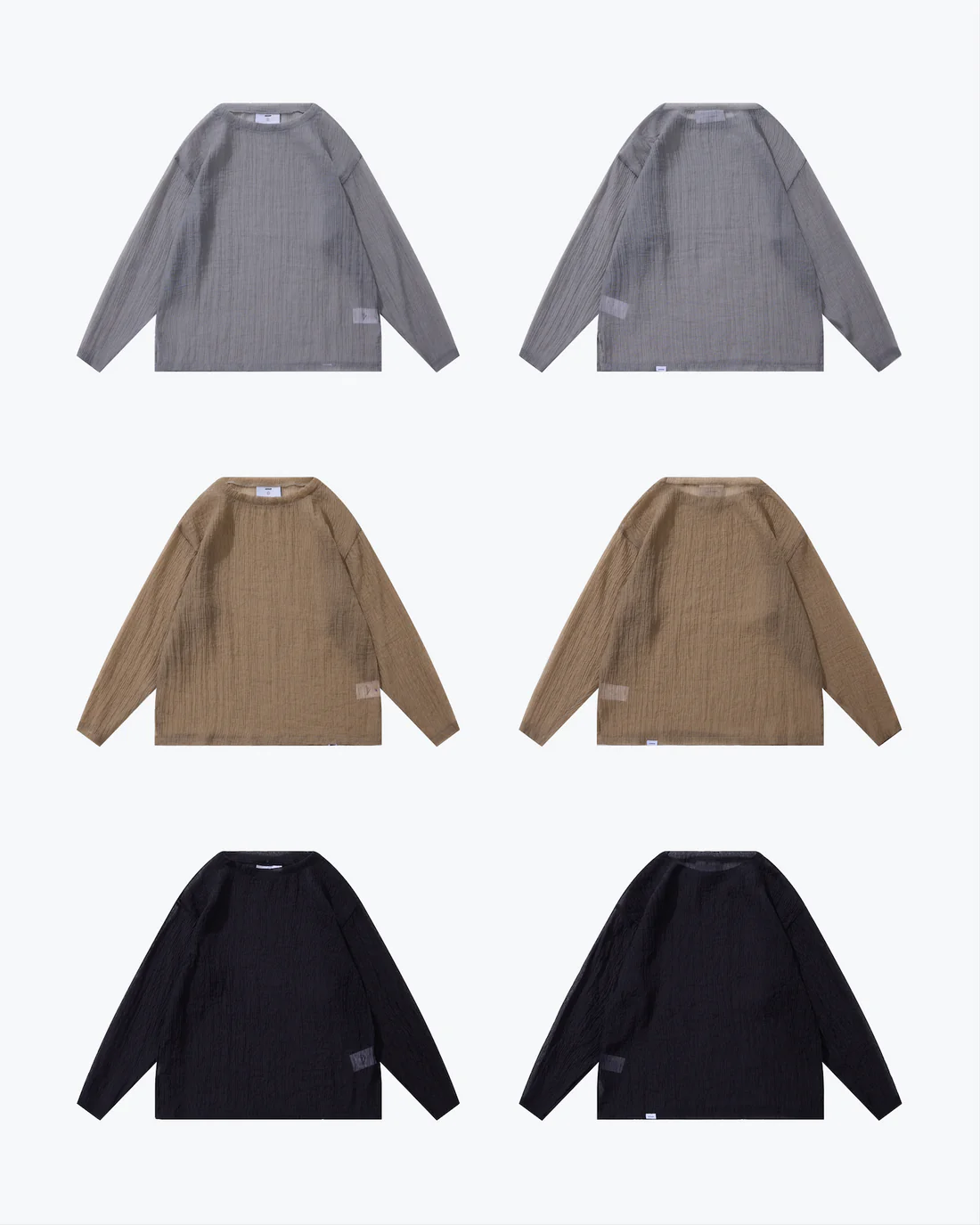 SENSE Long Sleeve Textured Top