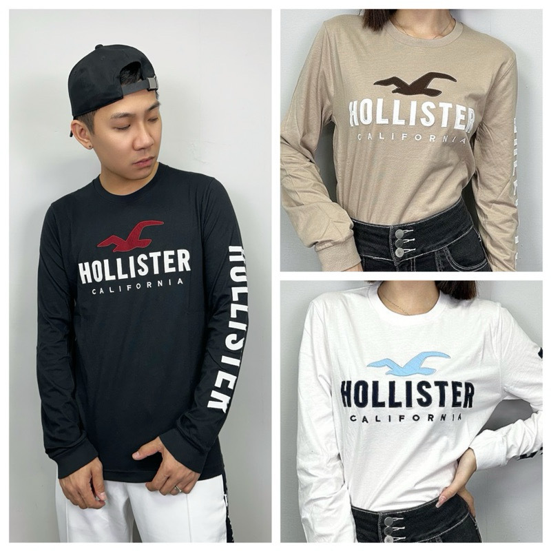 Hollister 海鷗 手臂字母 大Logo 薄長袖 薄長T 長袖上衣