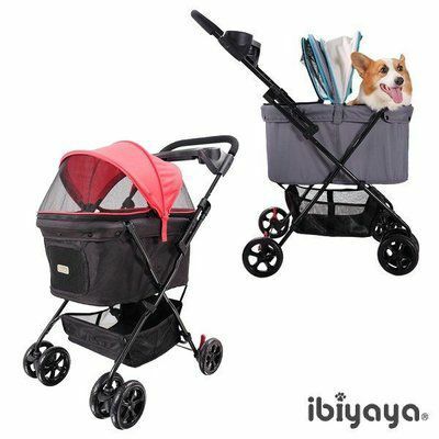Ibiyaya | 小資國民寵物推車 ( 黑紅色)