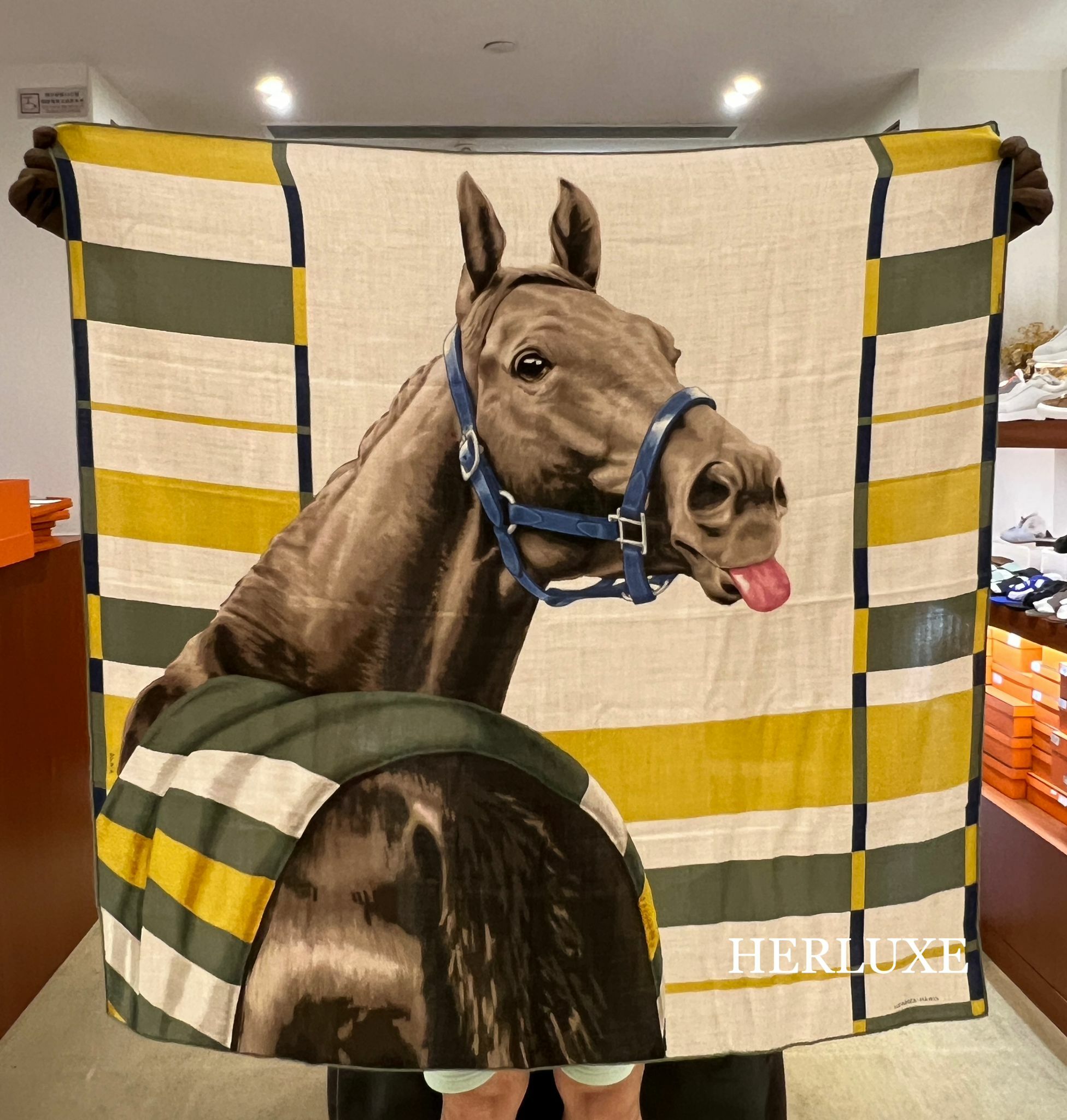 Rocabar de ride scarf 100 x100cm 70% cashmere/30% silk