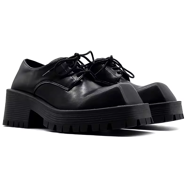 HK07 精選厚底英倫方頭皮鞋