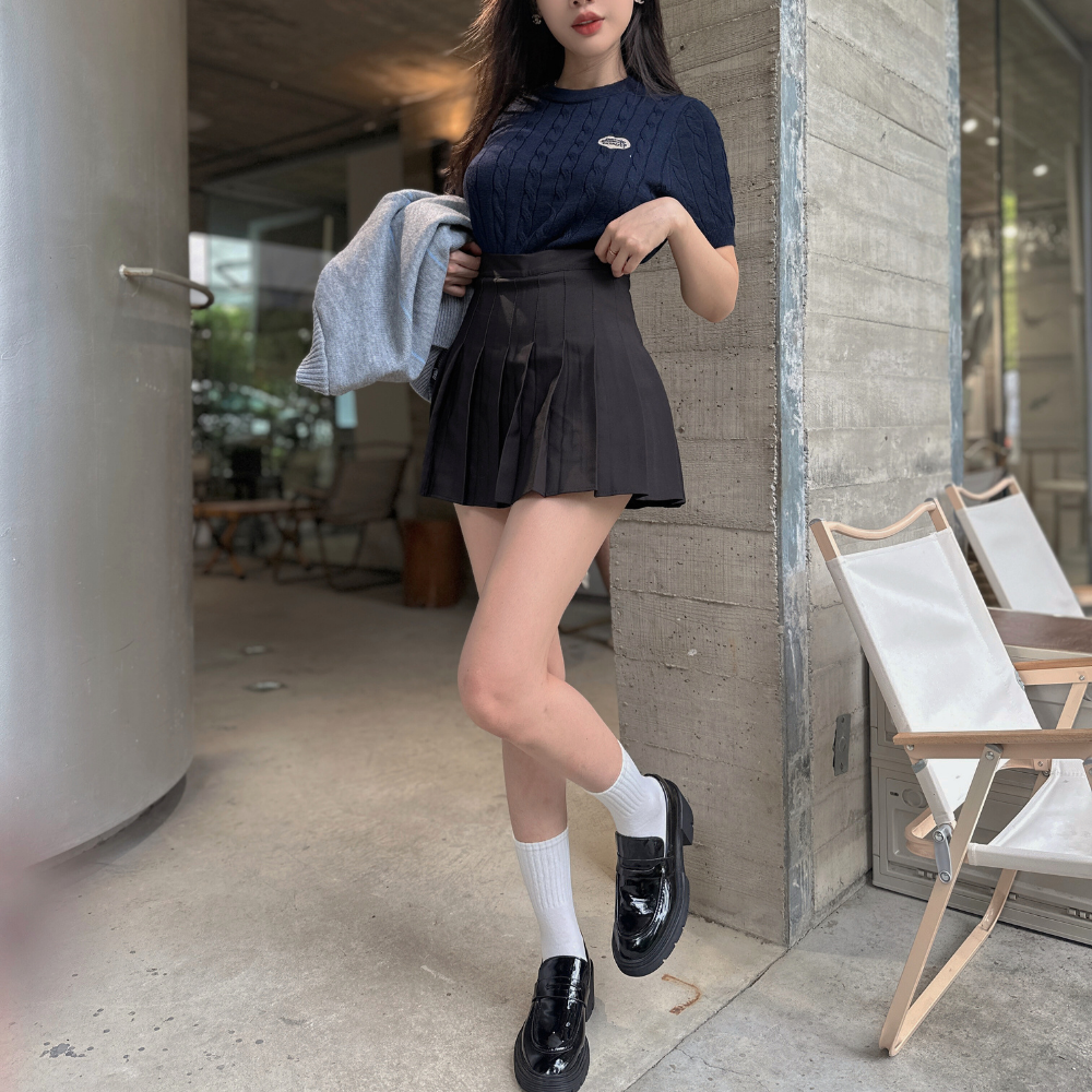 【經典學院風】A字百褶裙-3色 百褶裙子 (現貨)