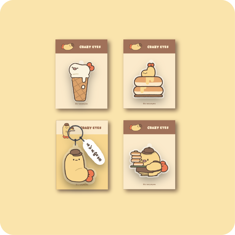 壓克力吊飾-喫茶系列（共四款）