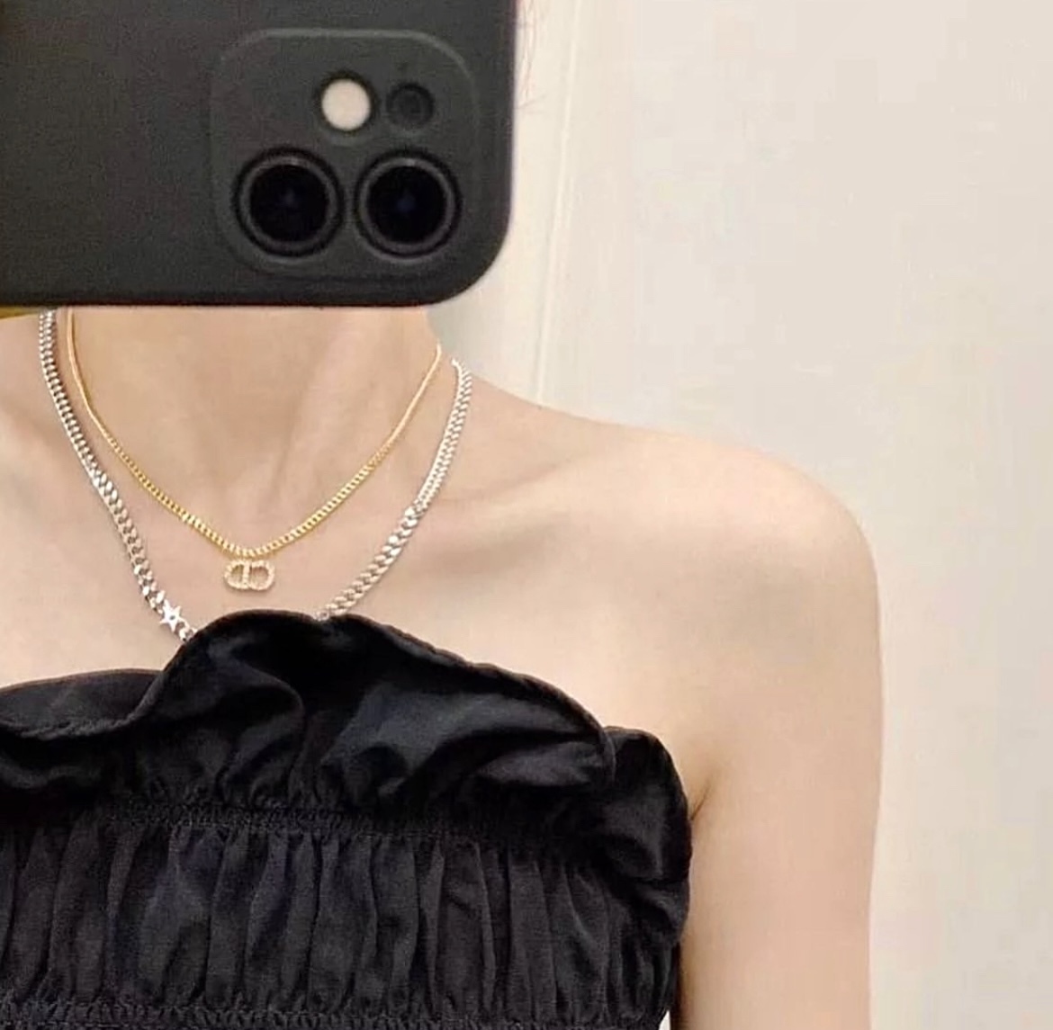 CD夢幻星空 金銀雙色雙層翻玩項鍊