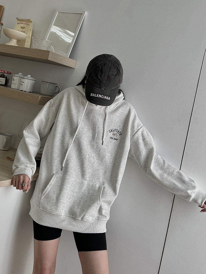 刺繡熊熊連帽T*4色