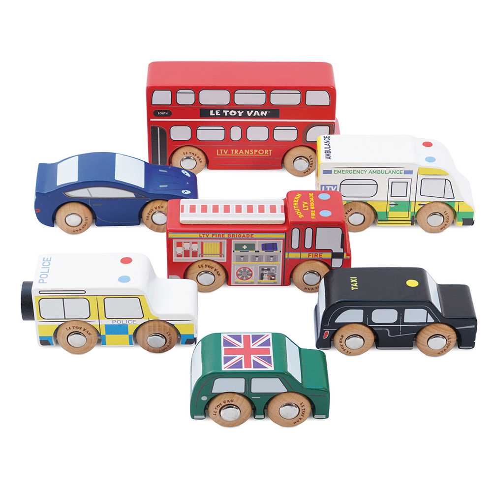 【英國 Le Toy Van】倫敦交通工具車車玩具組