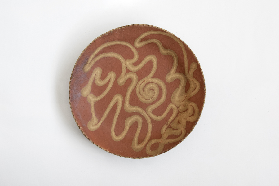 十場天伸-8寸皿-漆