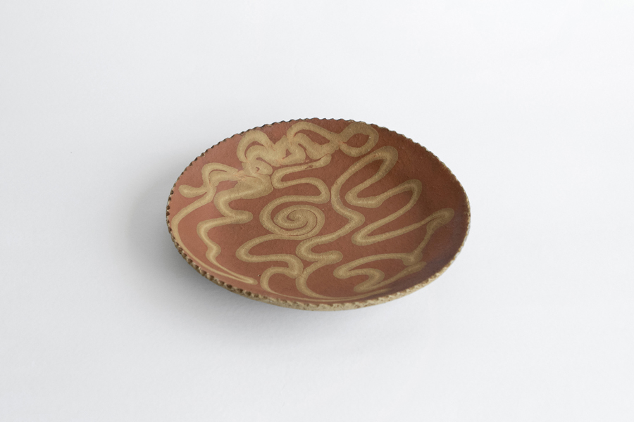 十場天伸-8寸皿-漆