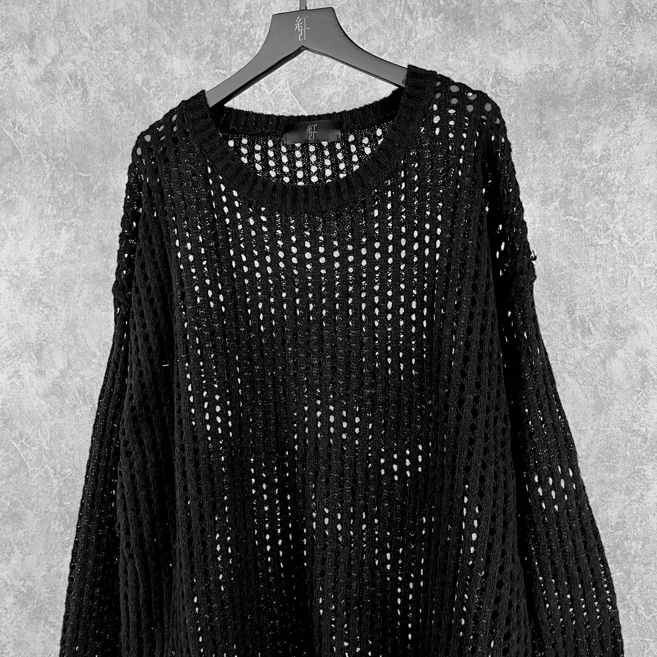 男女/圓領針織鏤空洞洞上衣