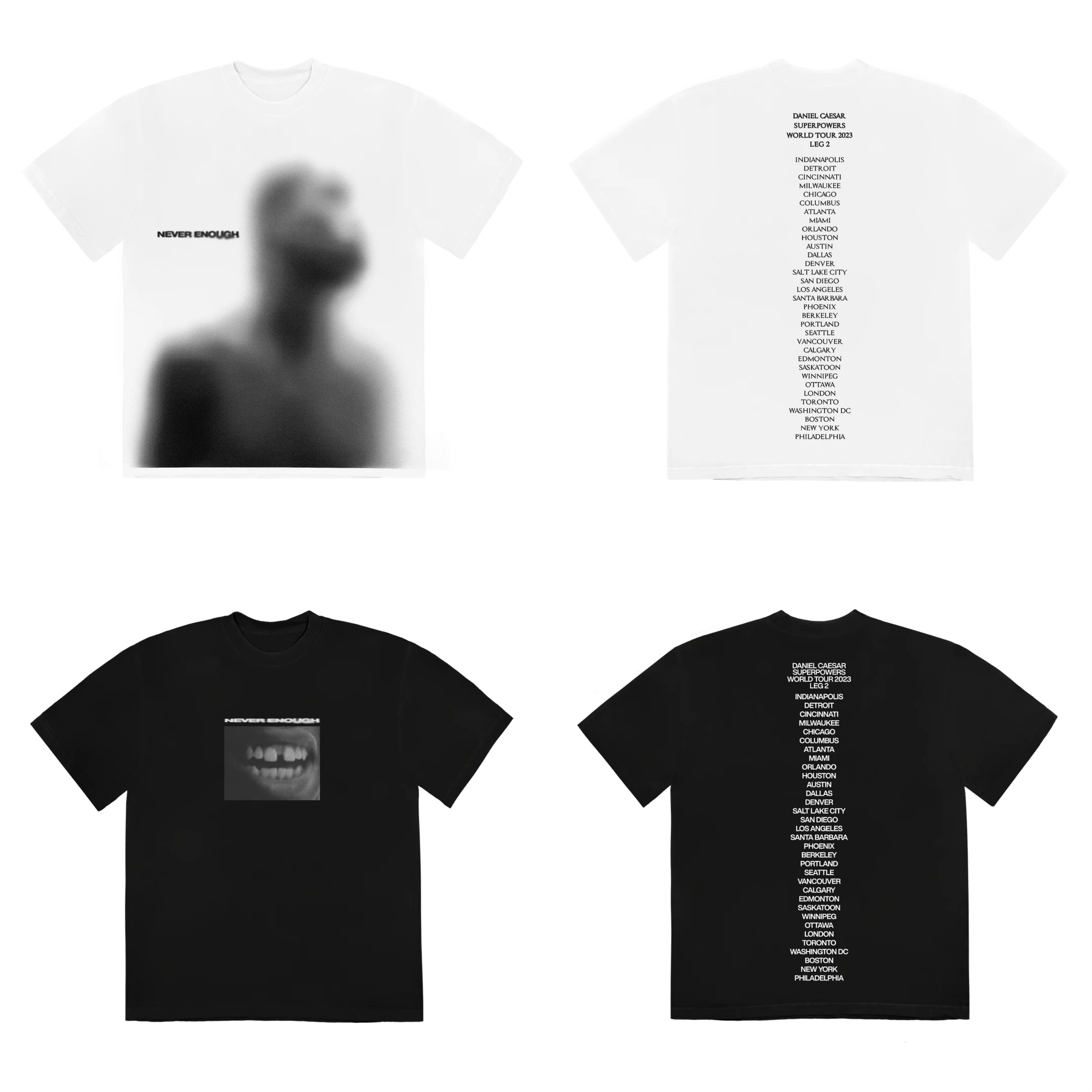 Daniel Caesar - 2023 年台北與世界巡迴官方周邊 - 短袖 / 帽踢 / 徽章＆別針組 / 雙面黑膠