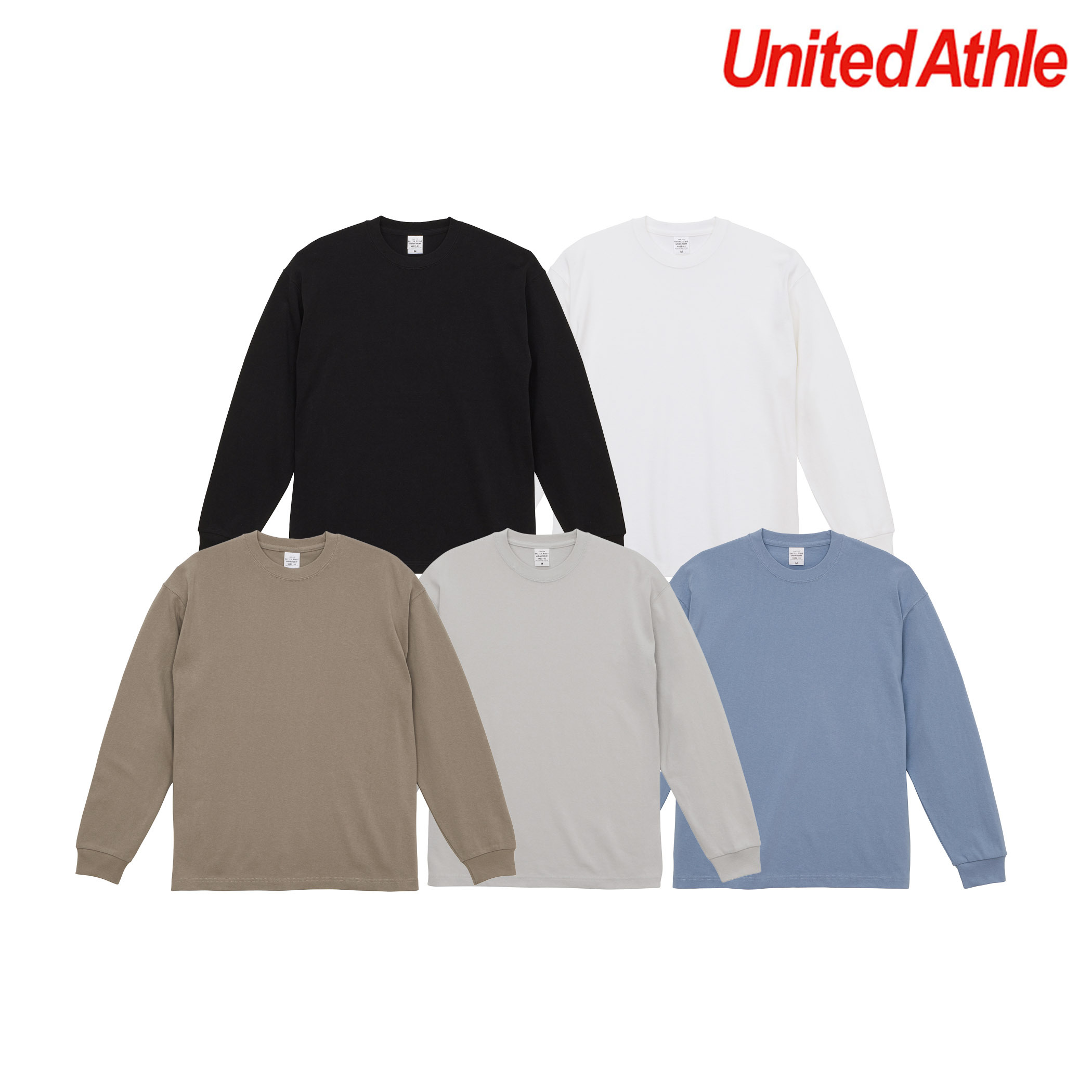 日本授權 United Athle 4422-01 9.1oz. 重量級 寬版落肩長袖T恤 （2.1英吋袖口羅紋）