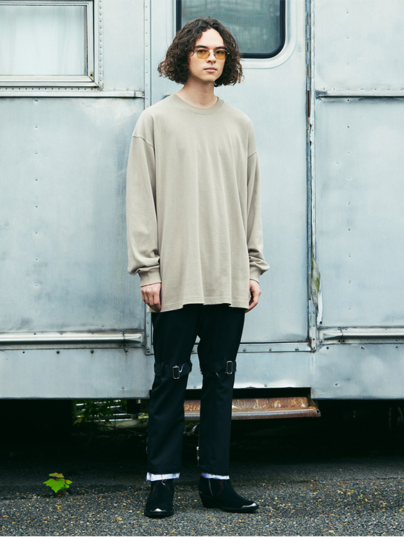 日本授權 United Athle 4422-01 9.1oz. 重量級 寬版落肩長袖T恤 （2.1英吋袖口羅紋）