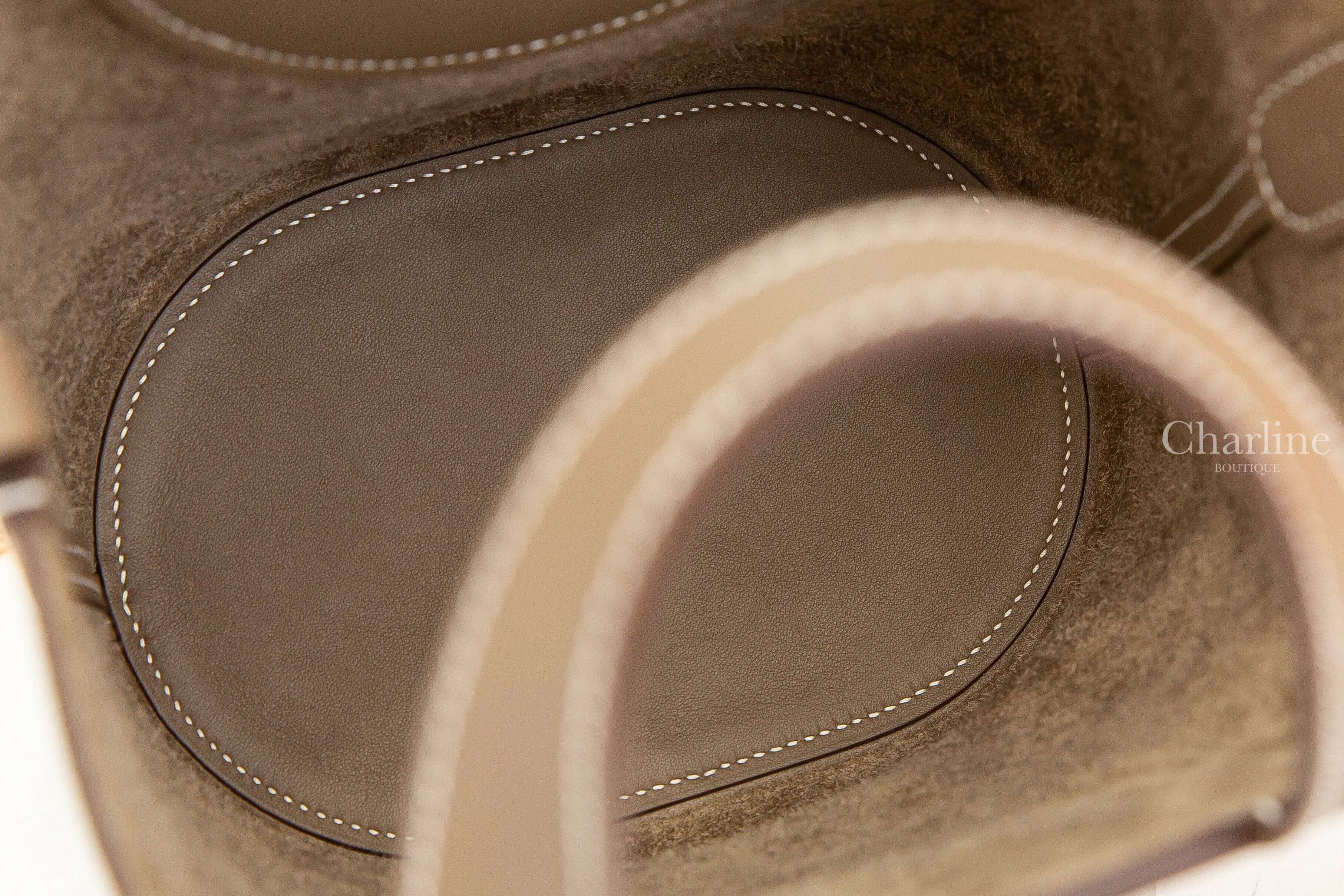 Hermès In The Loop 18cm 18 Etoupe Taurillon Clemence U刻大象灰銀釦小型提把水桶包-Charline Boutique 精品代購