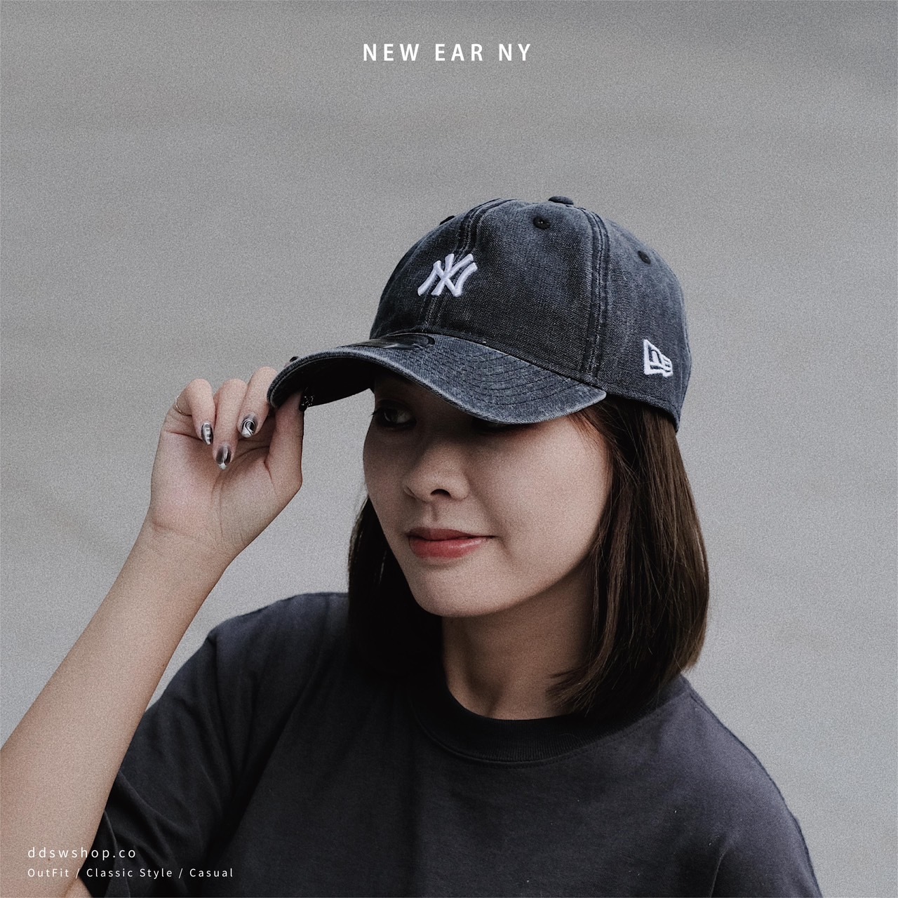 NEW EAR NY 水洗黑 楊冪同款