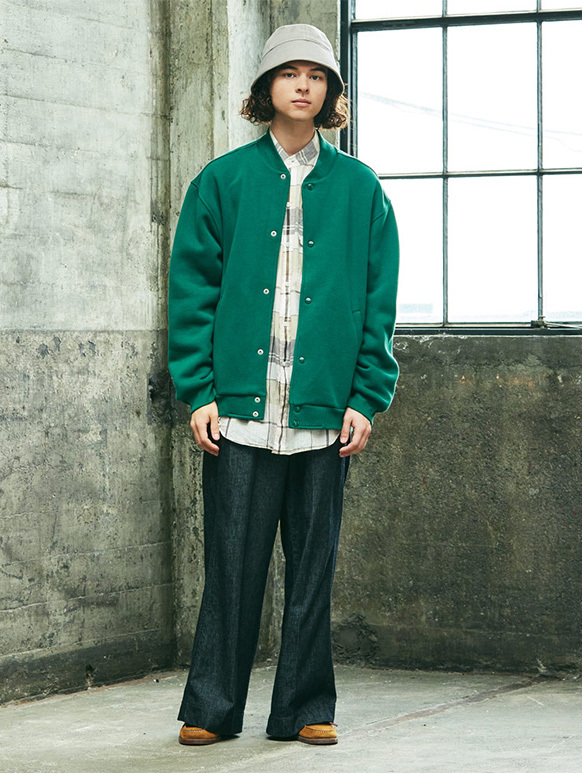 日本授權 United Athle 5789-01 10.0oz. T/C 寬鬆棒球外套（內刷毛）