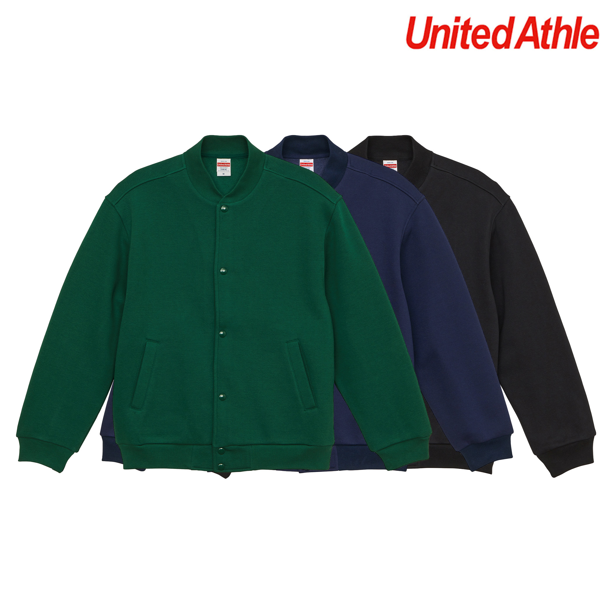 日本授權 United Athle 5789-01 10.0oz. T/C 寬鬆棒球外套（內刷毛）