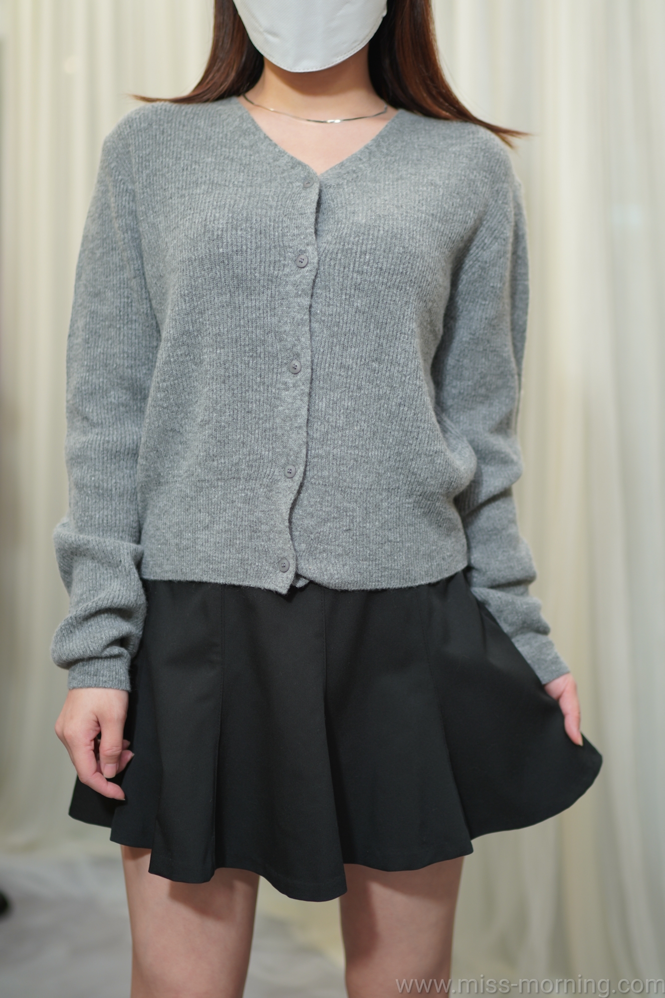 羊絨上衣外套兩穿(13462)&側拉鍊西裝料裙(33639)