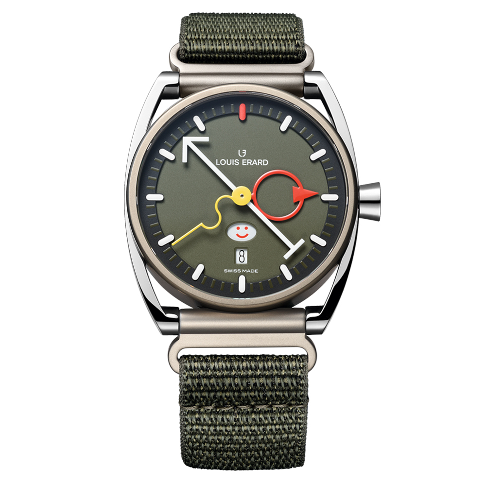 Noirmont X Collection 聯名款系列｜La Semaine Louis Erard x Alain Silberstein Khaki-日期星期腕錶