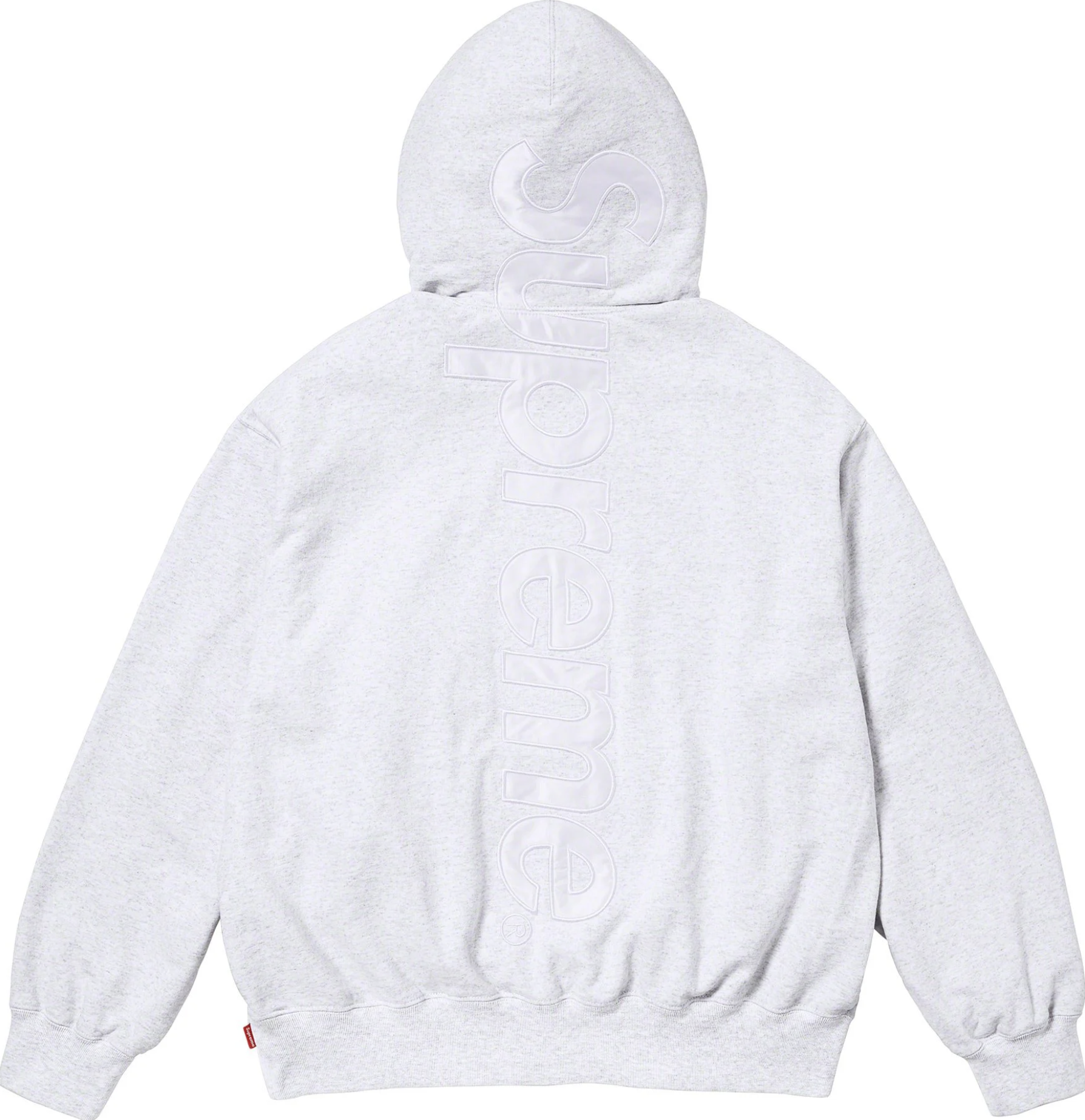Satin Appliqué Hooded Sweatshirt Navy XL-