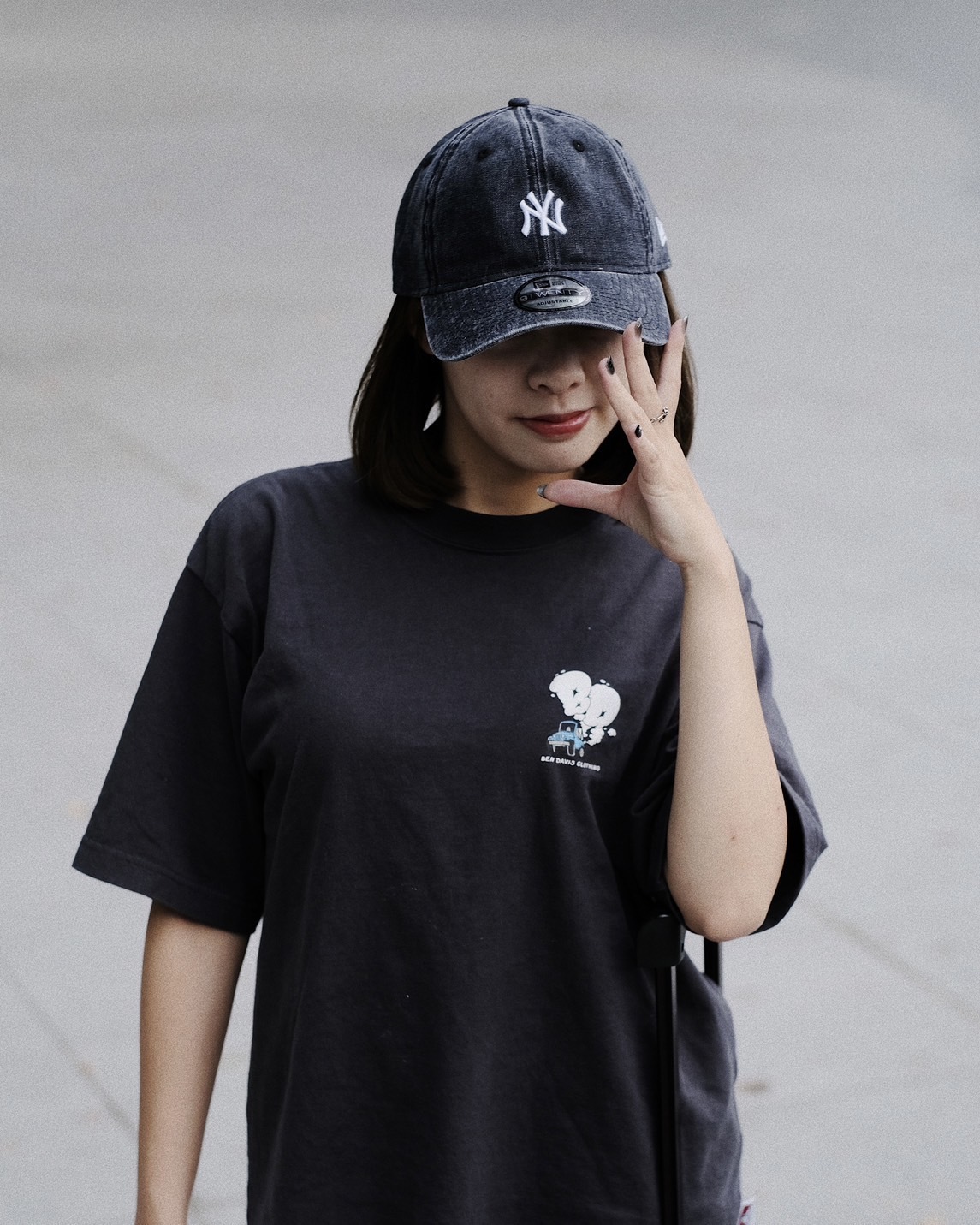 NEW EAR NY 水洗黑 楊冪同款