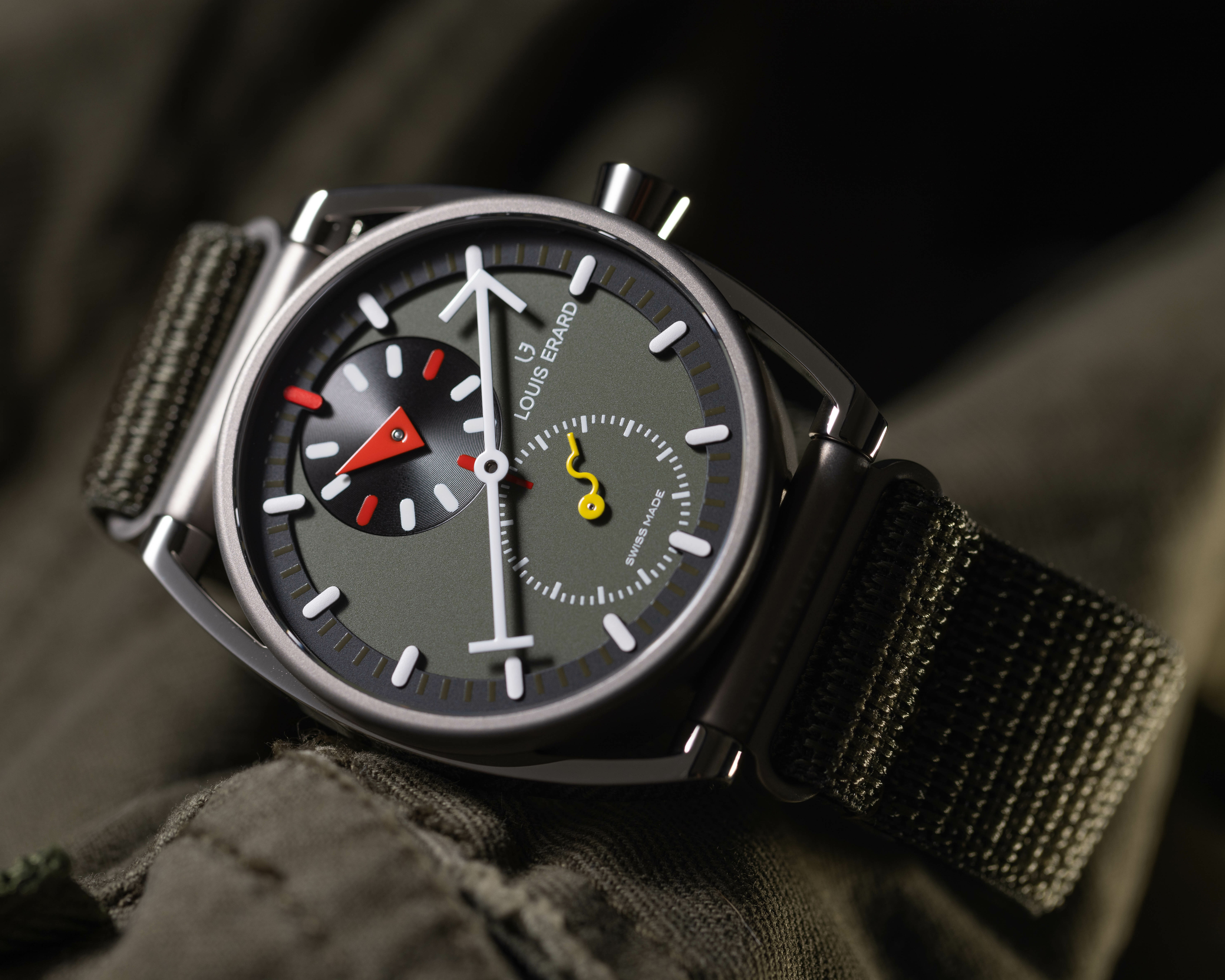 聯名款 Collaboration｜Le Régulateur Louis Erard x Alain Silberstein Khaki規範指針腕錶