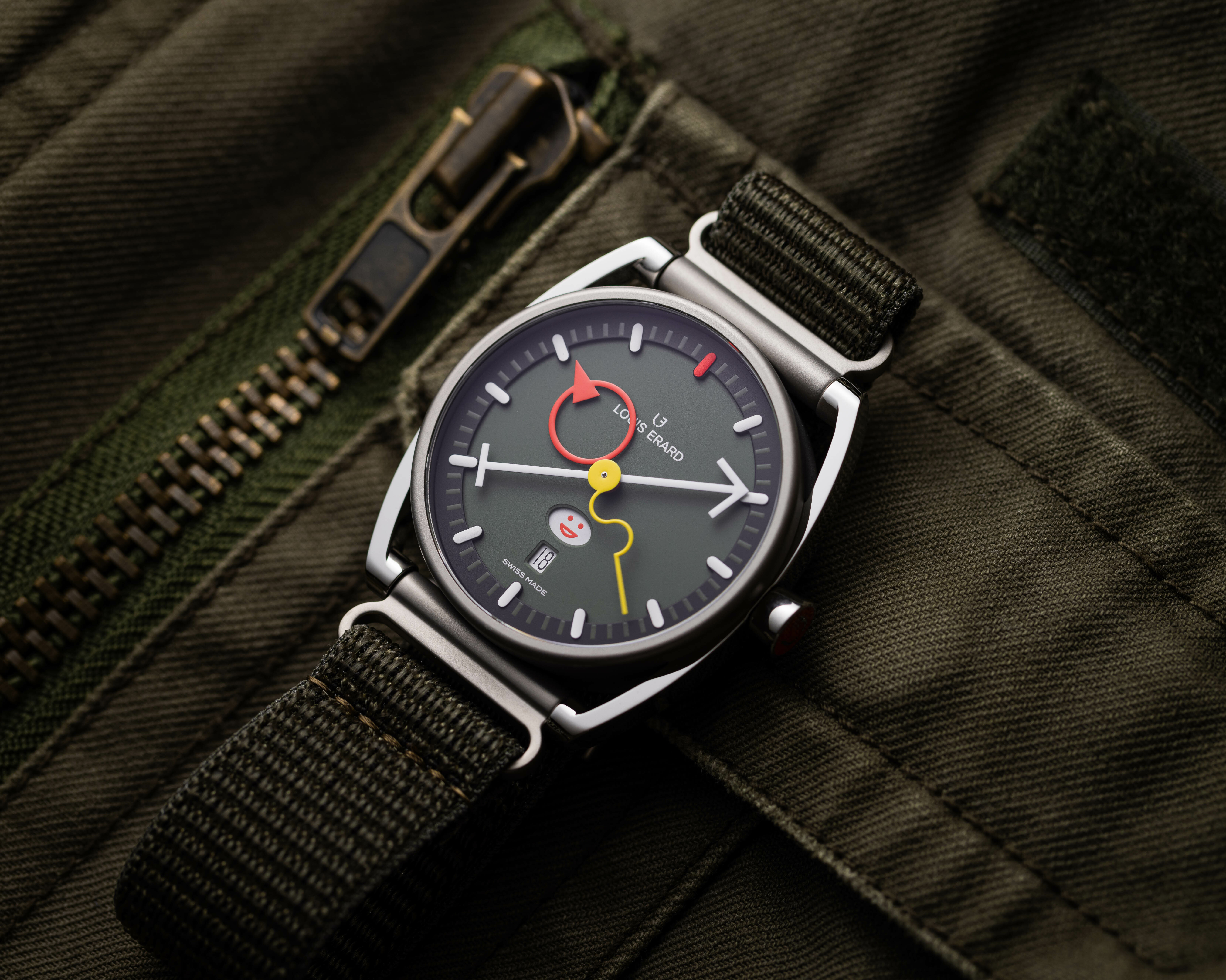 聯名款 Collaboration｜La Semaine Louis Erard x Alain Silberstein Khaki日期星期腕錶