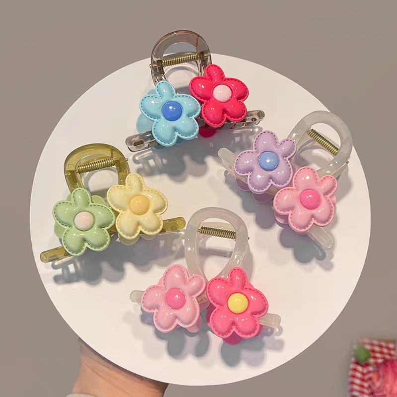 [2 for RM10] Dopamine Colorful Flower Medium Hair Claw