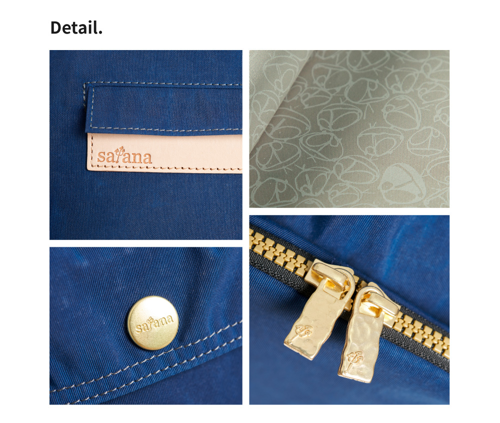 satana Soldier 小拉鍊後背包 海軍藍色 SOS0972-225 細節特寫照