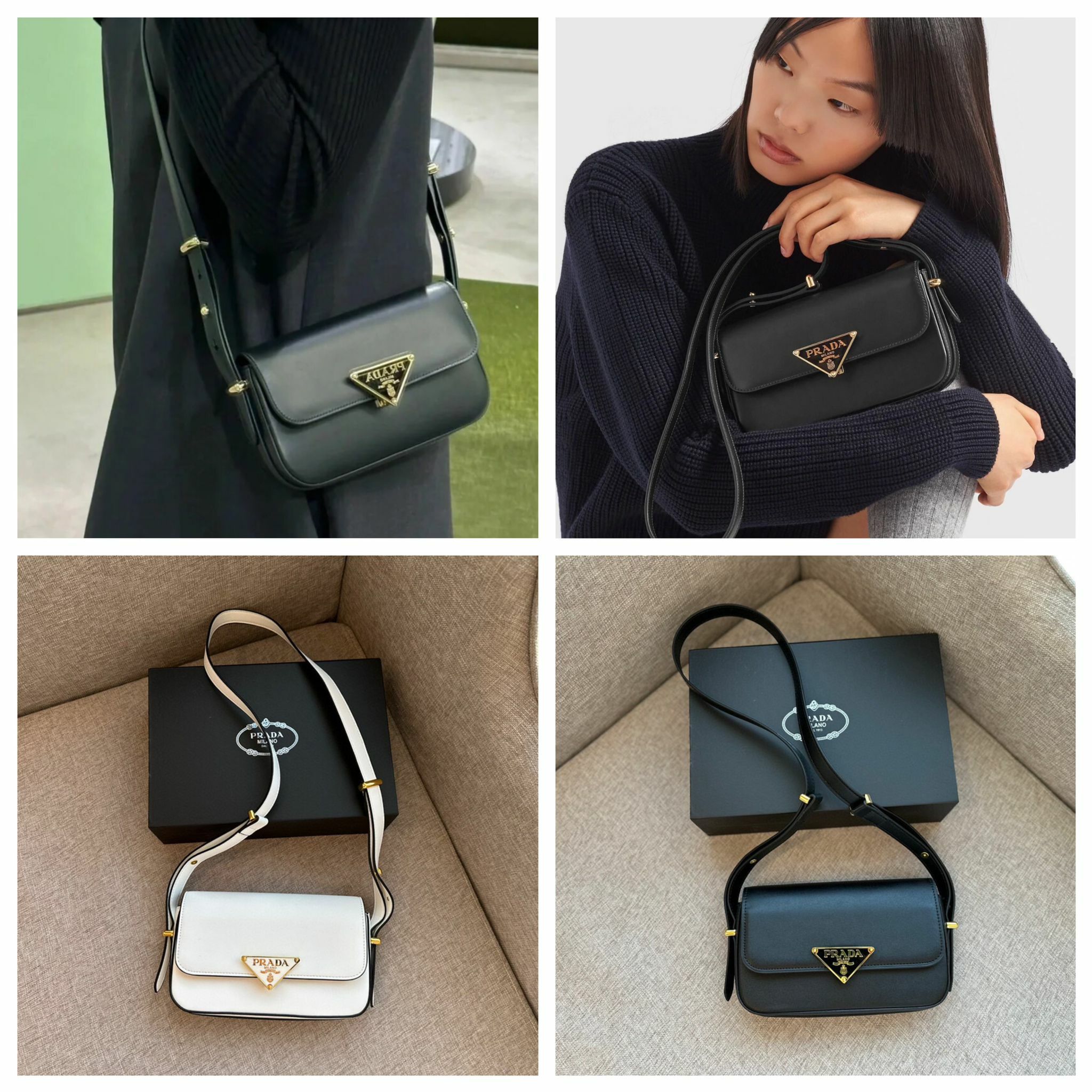 Prada Femme 皮質單肩包