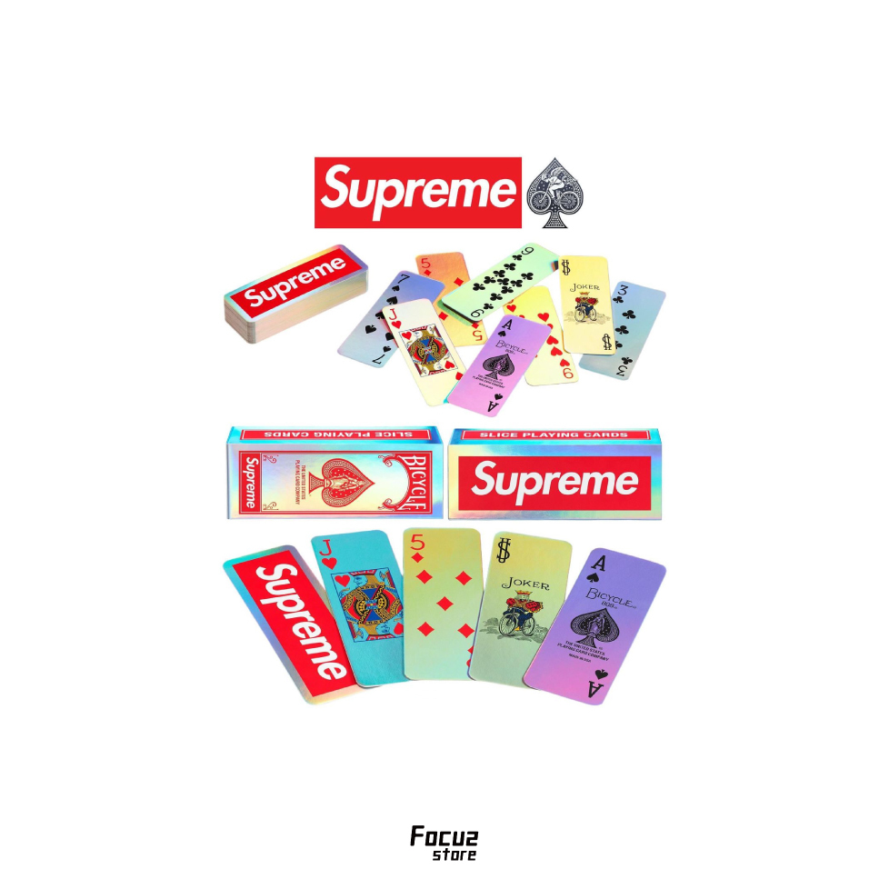 【Focus Store】現貨秒發 Supreme FW23 Week9 Bicycle Holographic Slice Cards 撲克牌