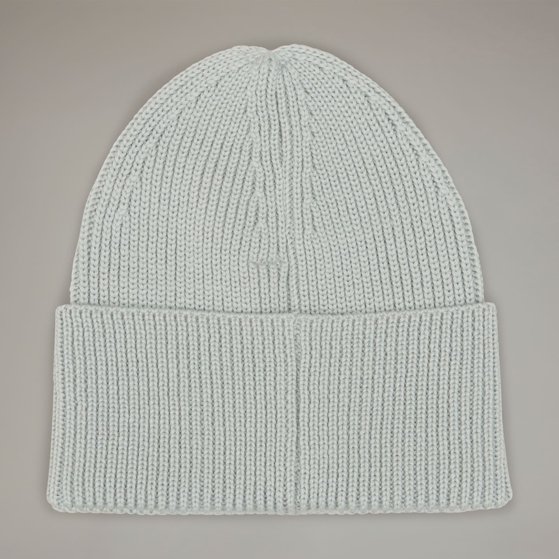 【 Y-3 BEANIE 羅紋羊毛針織帽 - 灰綠 】