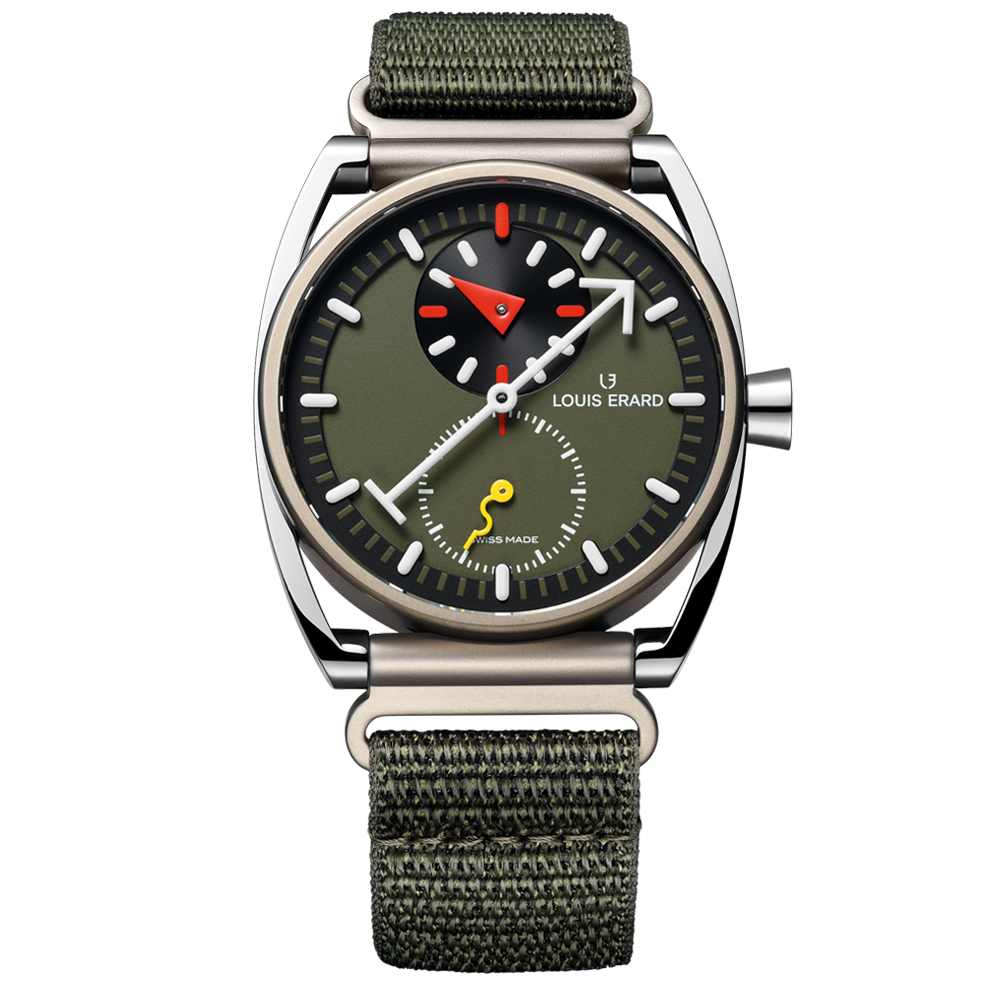 Noirmont X Collection 聯名款系列｜Le Régulateur Louis Erard x Alain Silberstein Khaki-規範指針腕錶