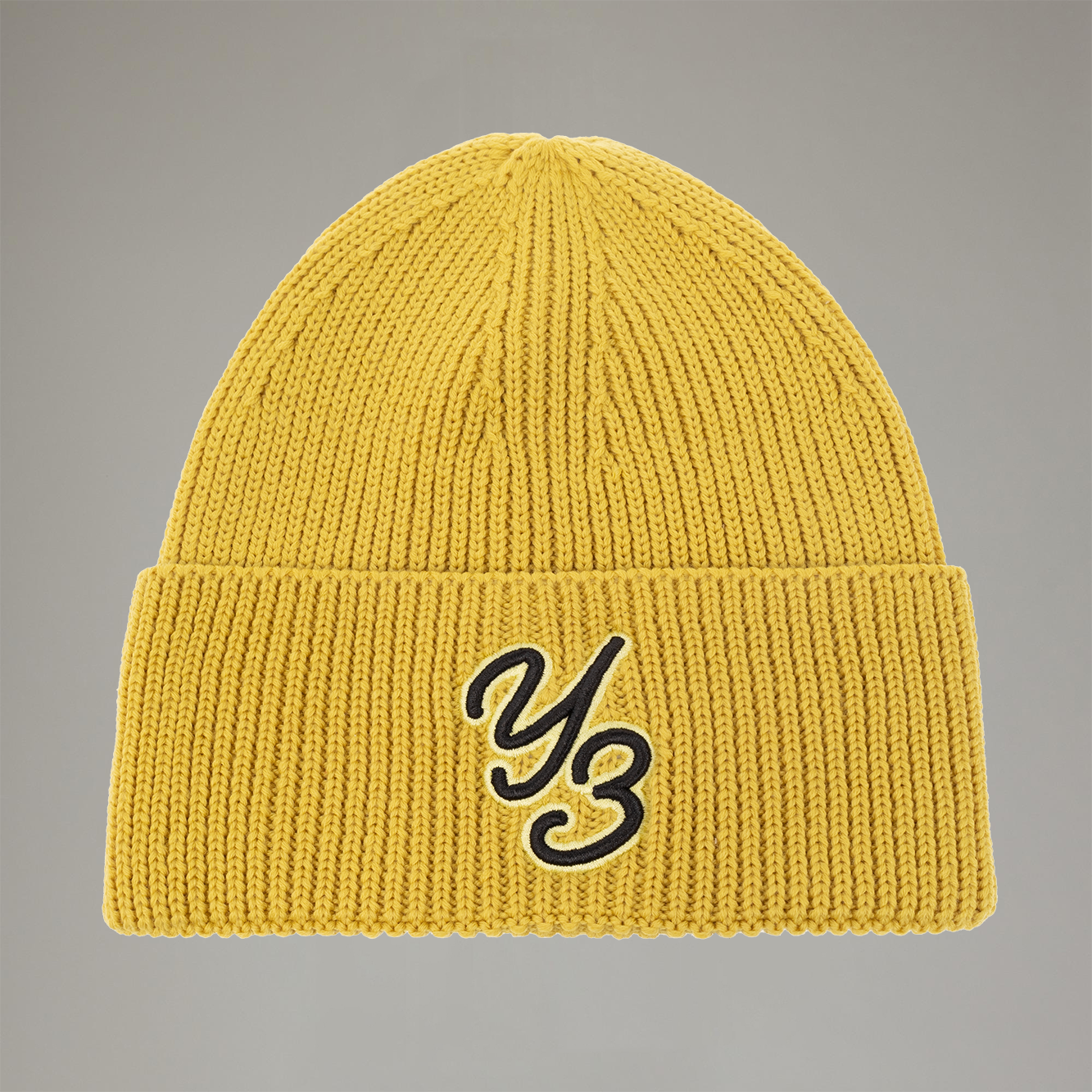 【 Y-3 BEANIE 羅紋羊毛針織帽 - 芥末黃 】