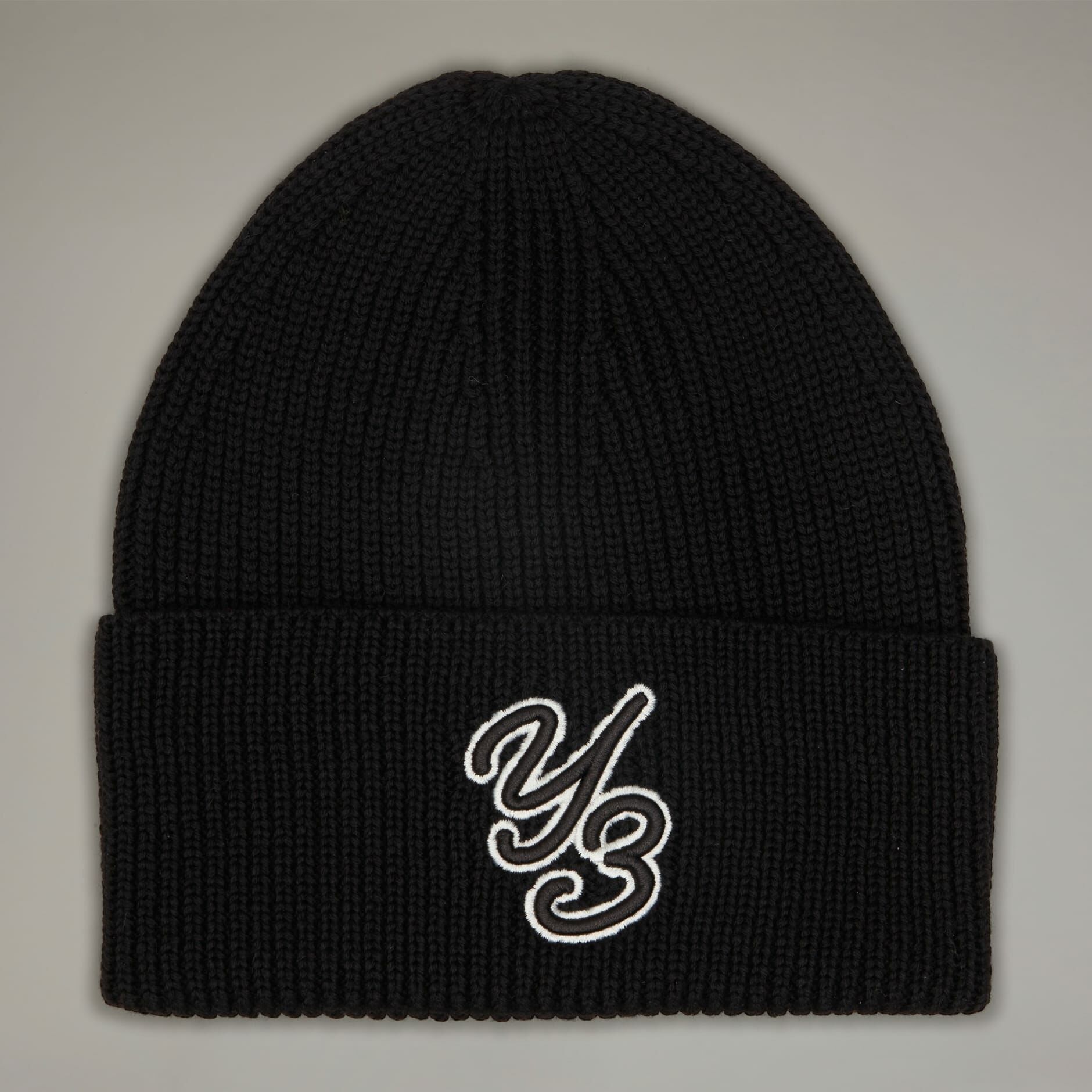 【 Y-3 BEANIE 羅紋羊毛針織帽 - 黑 】