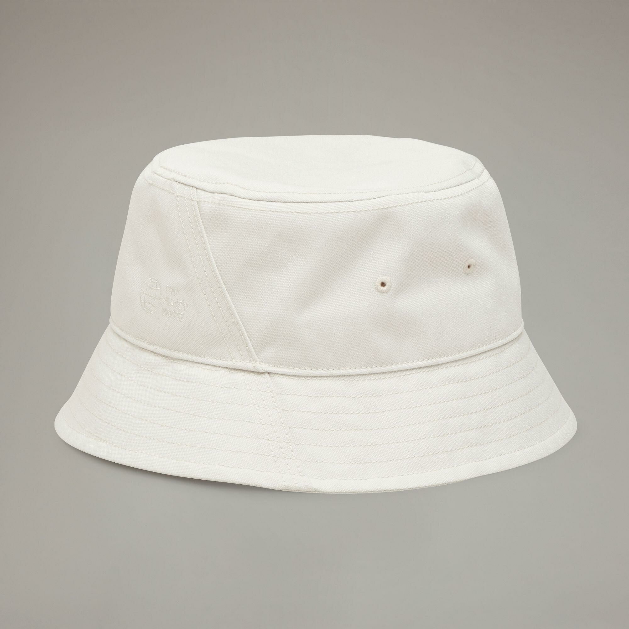 【 Y-3 BUCKET HAT 刺繡漁夫帽 - 灰白 】