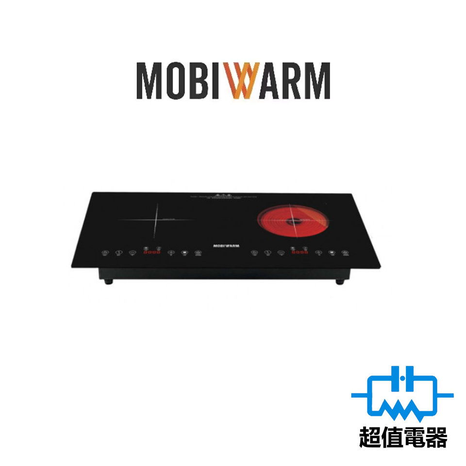 MOBIWARM 美意牌 MWICH02B 嵌入/座檯式雙頭電磁電陶爐