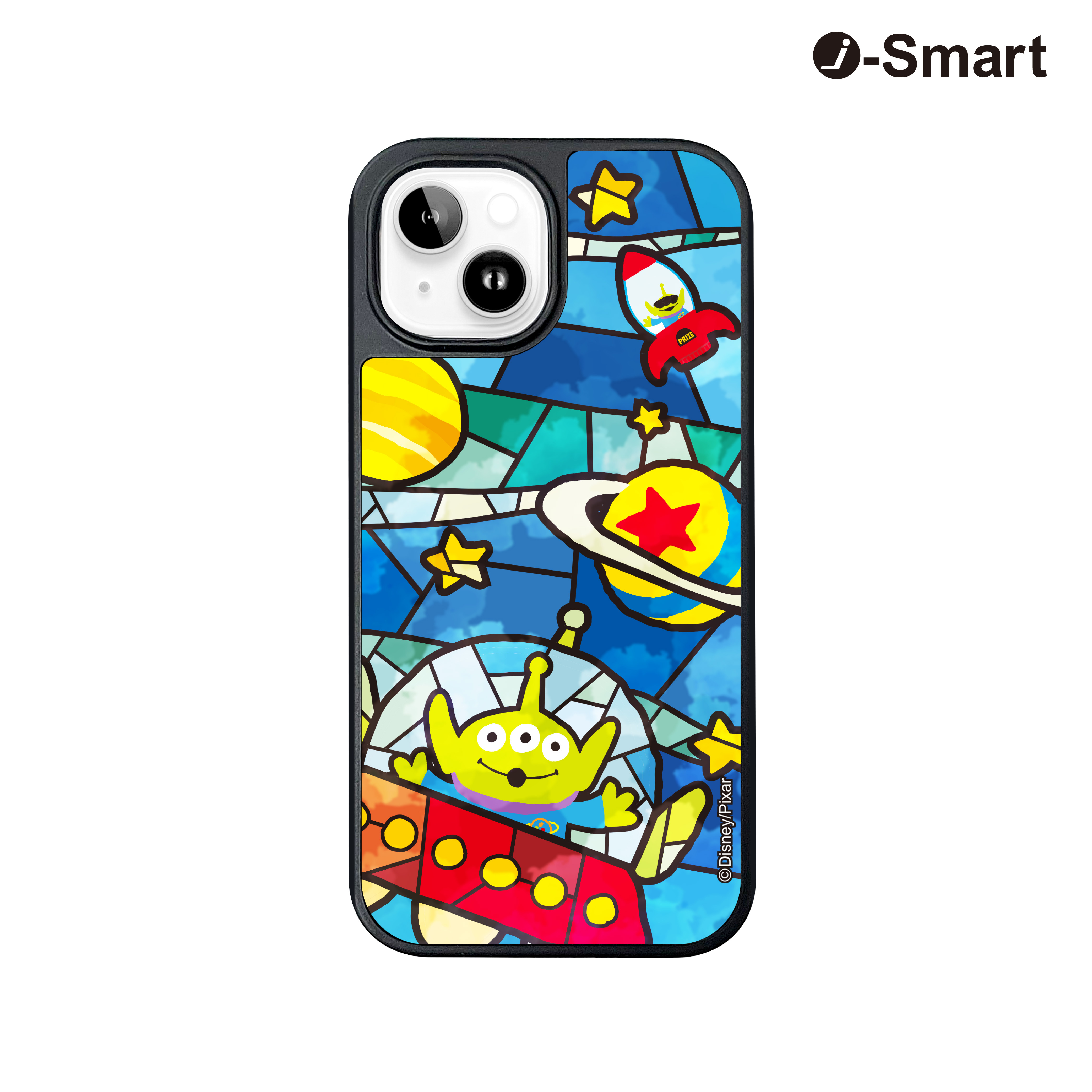 i-Smart 迪士尼彩繪玻璃手機殼-三眼仔 Alien