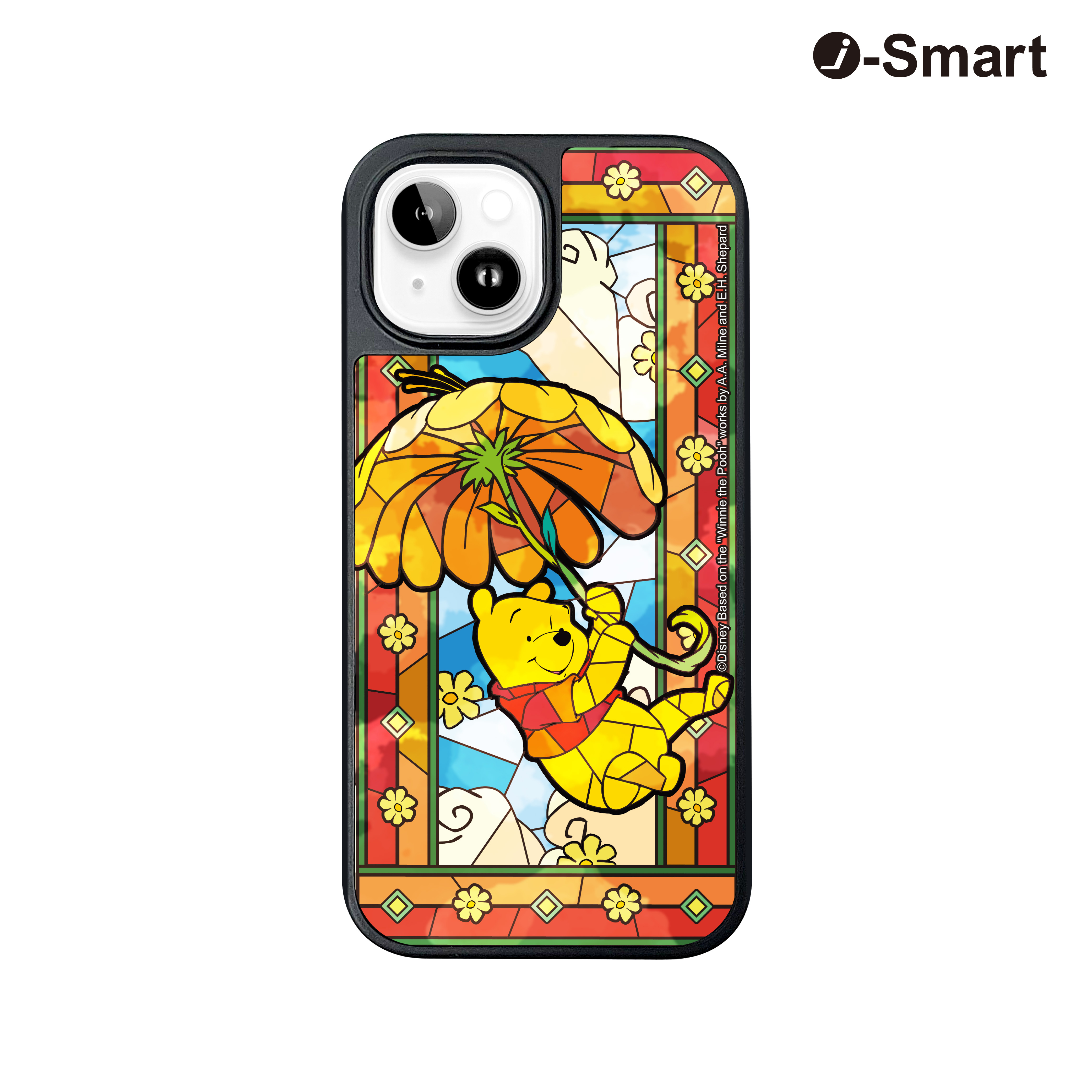 i-Smart 迪士尼彩繪玻璃手機殼-小熊維尼Winnie The Pooh