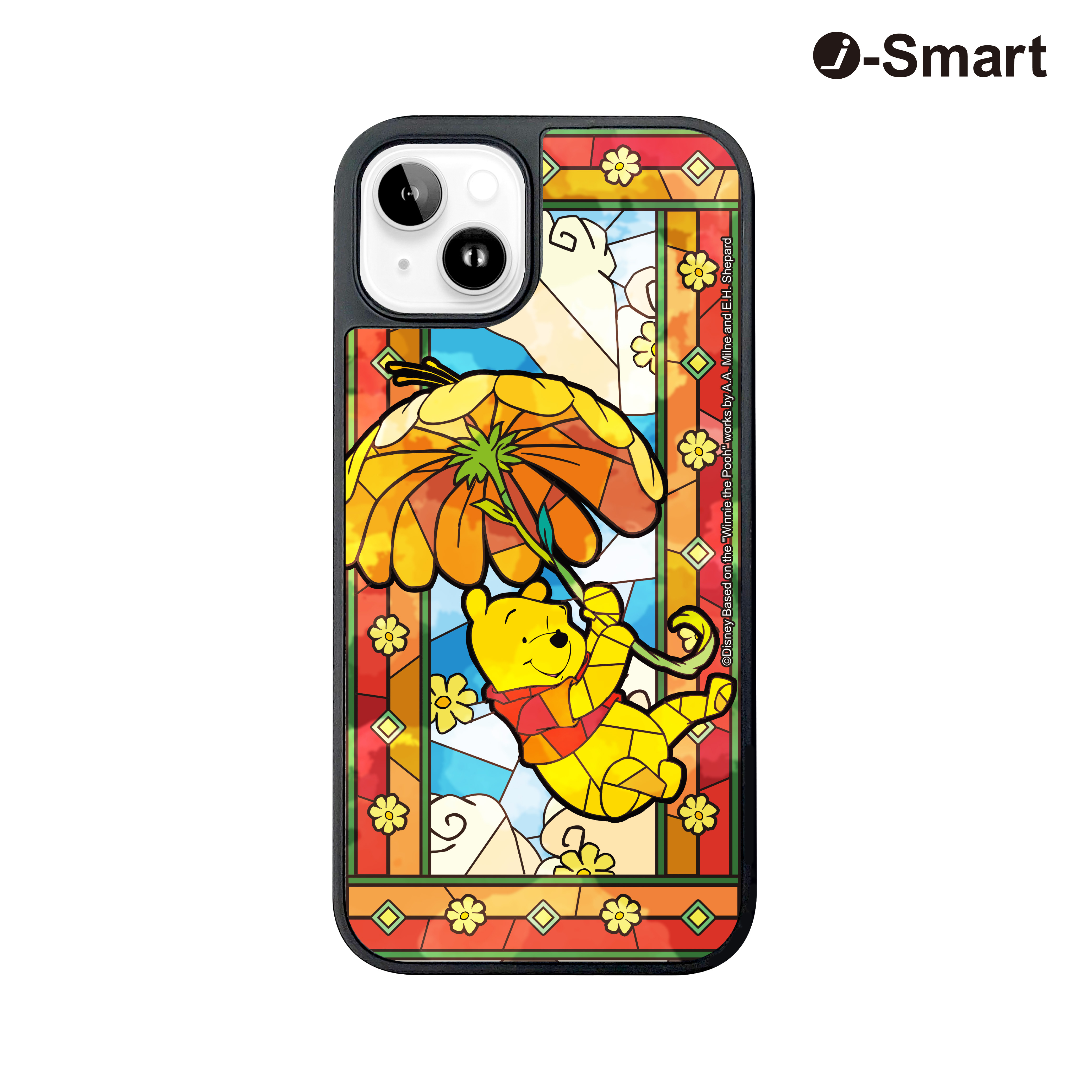 i-Smart 迪士尼彩繪玻璃手機殼-小熊維尼Winnie The Pooh